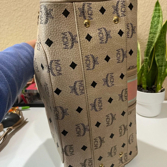 MCM Top-Zip Visetos 2-Way Bag - Picture 4 of 16